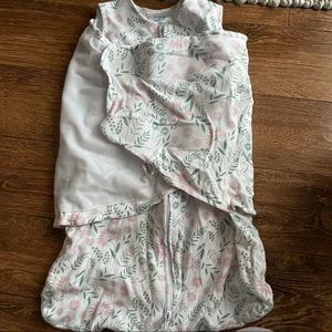 Baby Girl Newborn 3 way HALO sleep swaddle in print WILDFLOWER 100% Cotton